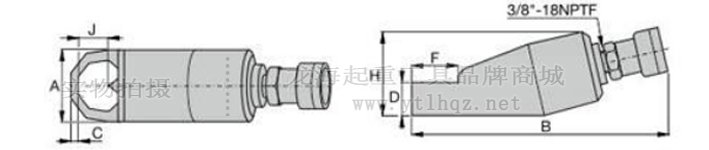 LSPNC型液壓螺母破切器尺寸圖 LSPNC型液壓螺母破切器尺寸圖