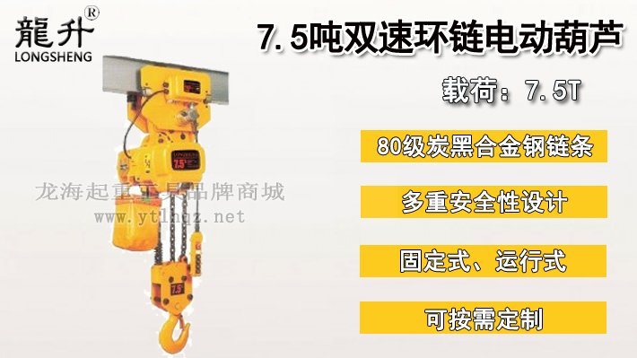 7.5噸雙速環(huán)鏈電動葫蘆圖片 7.5噸雙速環(huán)鏈電動葫蘆圖片